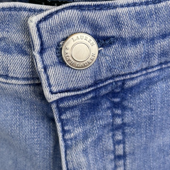LAUREN RALPH LAUREN Embroidered Crop JEANS 22W Stretch Denim Boho 40 X 23 Stitch - Picture 10 of 16